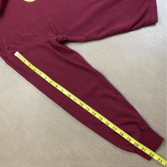 Nike Funnel Neck Pullover Women’s Size Large Burgundy & Gold Light Hoodie - Picture 5 of 11